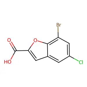 7-Bromo-5-chloro-1-benzofuran-2-carboxylic acid structure