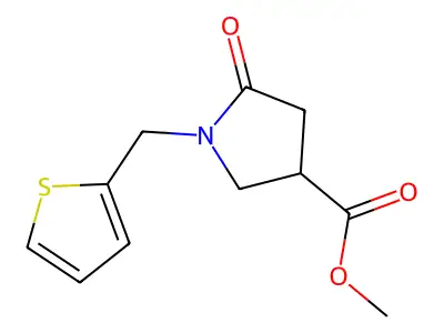 Methyl 5-oxo-1-(thiophen-2-ylmethyl)pyrrolidine-3-carboxylate structure