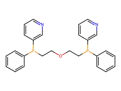 Phenyl-[2-[2-[phenyl(pyridin-3-yl)phosphanyl]ethoxy]ethyl]-pyridin-3-ylphosphane structure