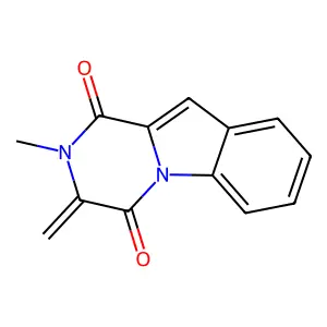 Pyrazino[1,2-a]indole-1,4-dione, 2,3-dihydro-2-methyl-3-methylene- structure