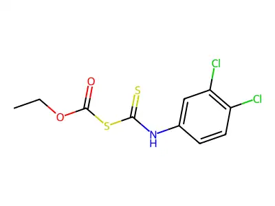 Carbonic acid, thio-, anhydrosulfide with 3,4-dichlorodithiocarbanilic acid, ethyl ester structure