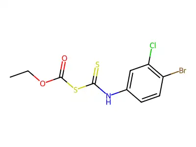 Carbonic acid, thio-, anhydrosulfide with 4-bromo-3-chlorodithiocarbanilic acid, ethyl ester structure