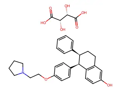Lasofoxifene tartrate structure