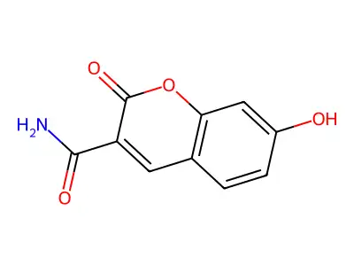 7-hydroxy-2-oxo-2H-chromene-3-carboxamide structure