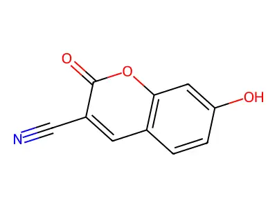 3-Cyano-7-hydroxycoumarin structure