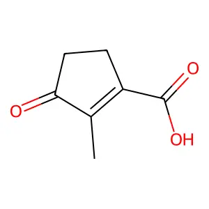 2-Methyl-3-oxocyclopent-1-ene-1-carboxylic acid structure