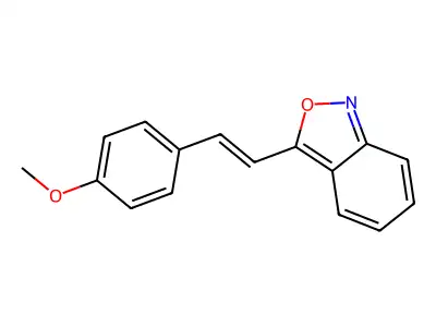 (E)-3-(4-methoxystyryl)benzo[c]isoxazole structure