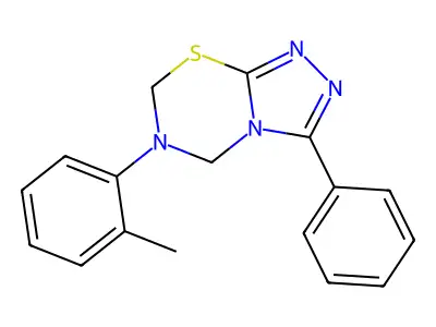 6-(2-Methylphenyl)-3-phenyl-5,7-dihydro-[1,2,4]triazolo[3,4-b][1,3,5]thiadiazine structure