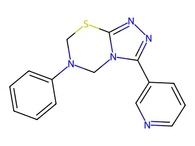 6-Phenyl-3-pyridin-3-yl-5,7-dihydro-[1,2,4]triazolo[3,4-b][1,3,5]thiadiazine structure