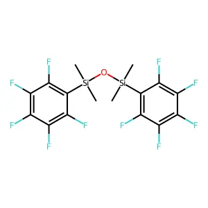 Disiloxane, 1,1,3,3-tetramethyl-1,3-bis(pentafluorophenyl)- structure