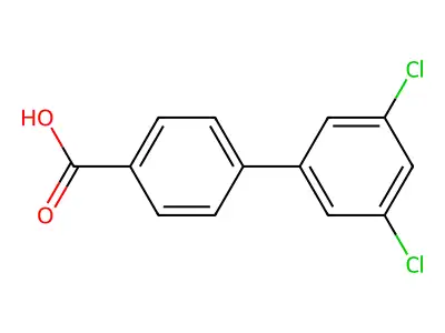 3',5'-Dichloro-[1,1'-biphenyl]-4-carboxylic acid structure