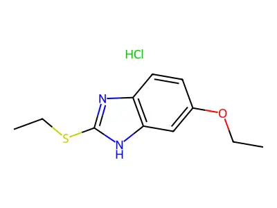 6-Ethoxy-2-(ethylsulfanyl)-1H-benzimidazole--hydrogen chloride (1/1) structure