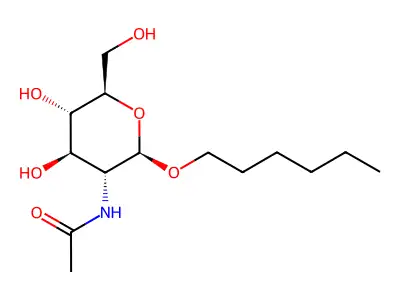 N-[2-hexoxy-4,5-dihydroxy-6-(hydroxymethyl)oxan-3-yl]acetamide structure