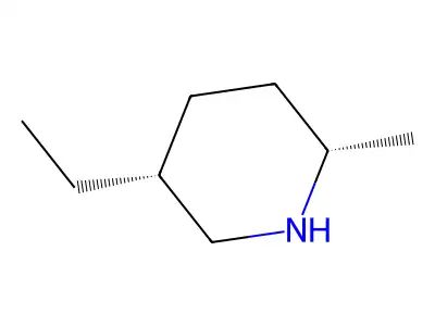 (2S,5R)-5-ethyl-2-methylpiperidine structure