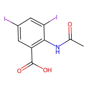 2-(乙酰氨基)-3,5-二碘苯甲酸 structure