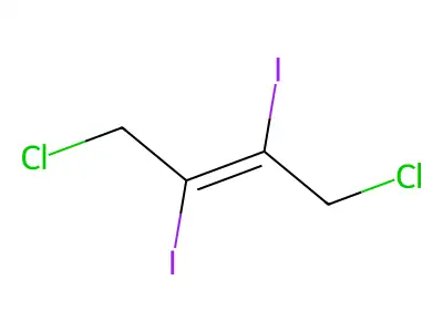 2-Butene, 1,4-dichloro-2,3-diiodo- structure