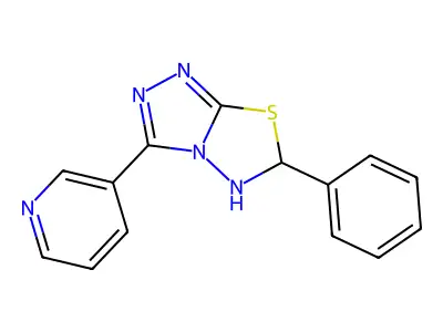6-Phenyl-3-pyridin-3-yl-5,6-dihydro-[1,2,4]triazolo[3,4-b][1,3,4]thiadiazole structure