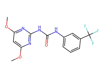 N-(4,6-Dimethoxy-2-pyrimidinyl)-N'-(3-(trifluoromethyl)phenyl)urea structure