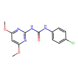1-(4-chlorophenyl)-3-(4,6-dimethoxypyrimidin-2-yl)urea structure