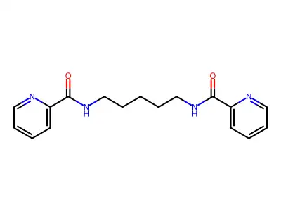 N-{5-[(2-pyridinylcarbonyl)amino]pentyl}-2-pyridinecarboxamide structure