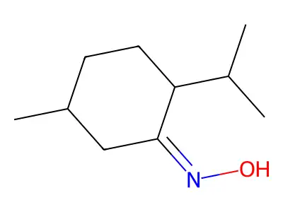 N-[5-methyl-2-(propan-2-yl)cyclohexylidene]hydroxylamine structure