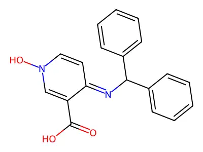 4-Benzhydrylimino-1-hydroxypyridine-3-carboxylic acid structure