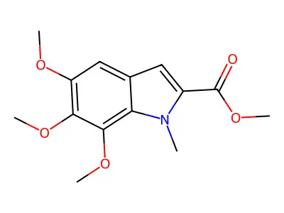 Methyl 5,6,7-trimethoxy-1-methylindole-2-carboxylate structure