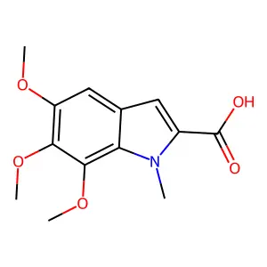 5,6,7-Trimethoxy-1-methyl-1H-indole-2-carboxylic acid structure