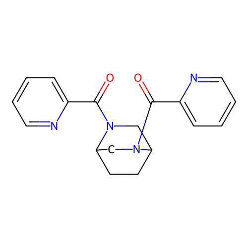 N,N'-Bis(picolinovl)-2.5-diazabicyclo[2 .2.2]octane structure