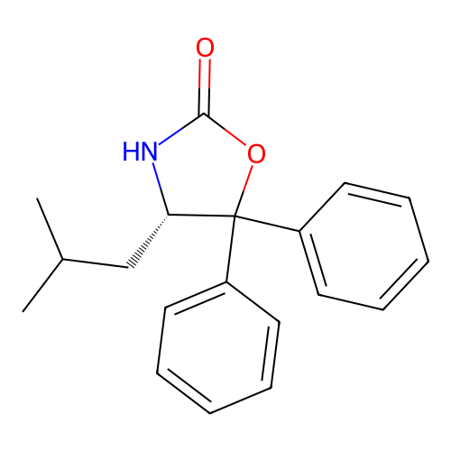 (4S)-4-Isobutyl-5,5-diphenyl-2-oxazolidinone structure