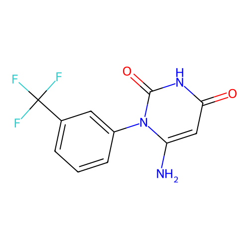 6-amino-1-[3-(trifluoromethyl)phenyl]pyrimidine-2,4(1H,3H)-dione structure