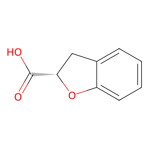 (2S)-2,3-dihydro-1-benzofuran-2-carboxylic acid structure
