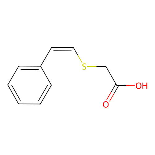 (Z)-Styrylthioacetic acid structure