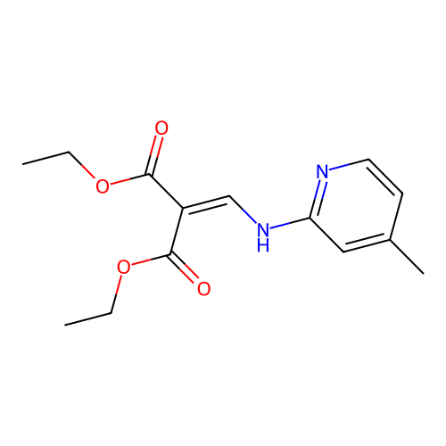 Diethyl {[(4-methylpyridin-2-yl)amino]methylidene}propanedioate structure