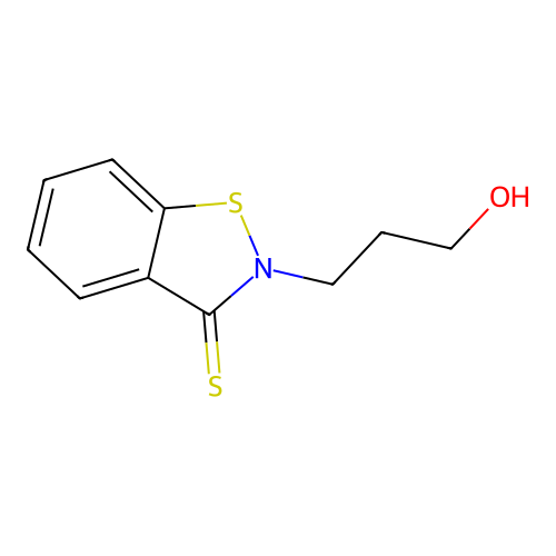 2-(3-Hydroxypropyl)-1,2-benzothiazole-3-thione structure