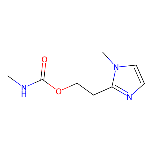 2-(1-methyl-1H-imidazol-2-yl)ethyl methylcarbamate structure