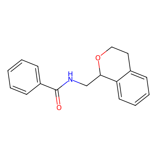 N-(3,4-dihydro-1H-isochromen-1-ylmethyl)benzamide structure