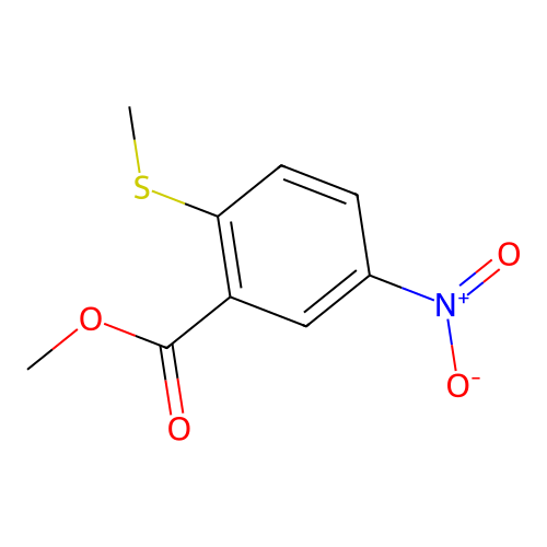 Methyl 2-(methylsulfanyl)-5-nitrobenzoate structure