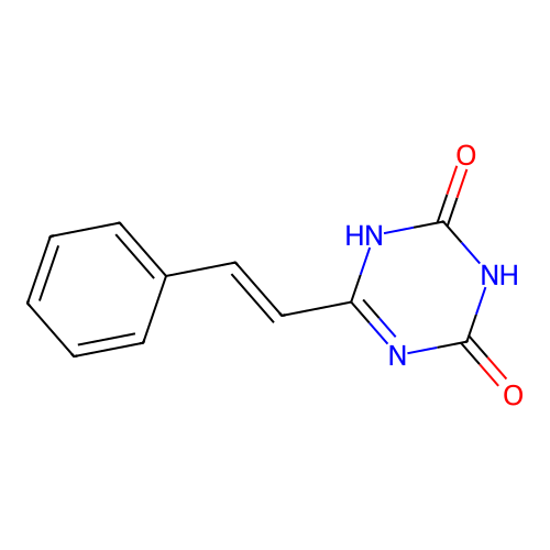 6-(2-Phenylvinyl)-1,3,5-triazine-2,4-diol structure