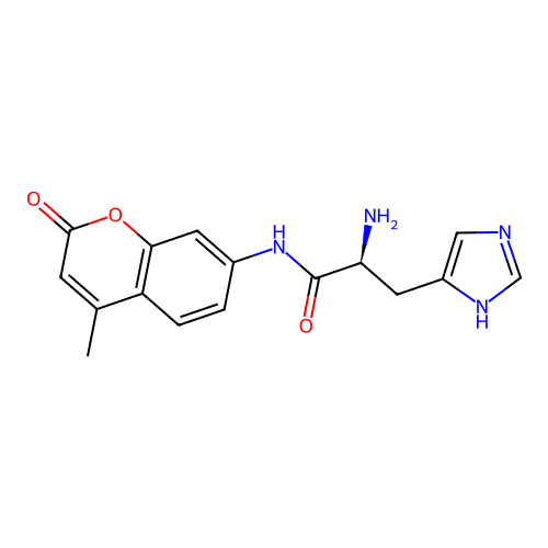 L-Histidine 7-amido-4-methylcoumarin structure