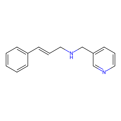N-cinnamyl-N-(3-pyridinylmethyl)amine structure