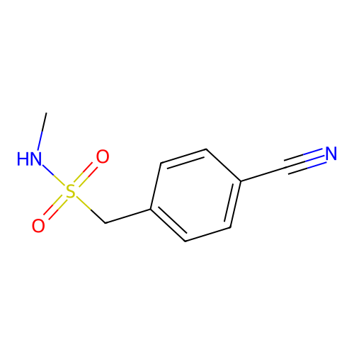 1-(4-cyanophenyl)-N-methylmethanesulfonamide structure