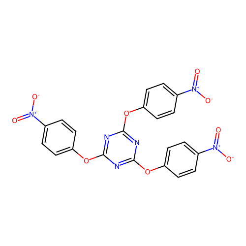 2,4,6-Tris(4-nitrophenoxy)-1,3,5-triazine structure