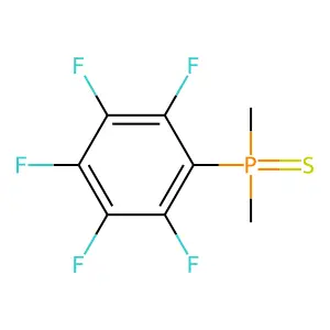 Phosphine sulfide, dimethyl(pentafluorophenyl)- structure