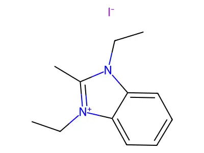 1,3-Diethyl-2-methyl-3H-benzoimidazol-1-ium, iodide structure
