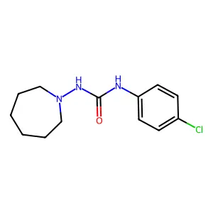 N'-Azepan-1-yl-N-(4-chlorophenyl)carbamimidic acid structure