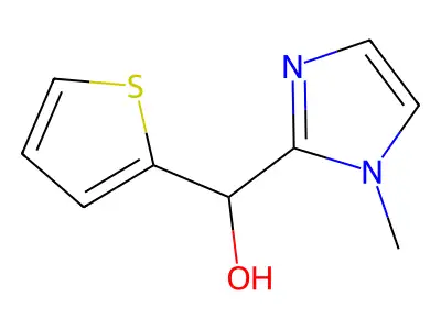 (1-methyl-1H-imidazol-2-yl)(2-thienyl)methanol structure