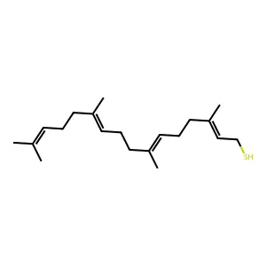 (2E,6E,10E)-3,7,11,15-tetramethylhexadeca-2,6,10,14-tetraene-1-thiol structure