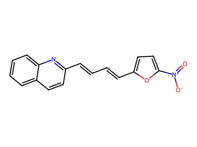 [(5-Nitro-2-furyl)butadienyl]quinoline structure