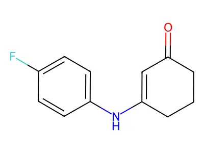 3-[(4-Fluorophenyl)amino]cyclohex-2-en-1-one structure